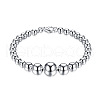 Brass Round Beaded Bracelets for Men Women FS-WGE0563-01-3