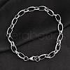 Tarnish Resistant Fashionable 304 Stainless Steel Engraved Vine Mother-son Chain Bracelets STAS-A028-B101P-1