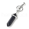 Natural & Synthetic Gemstone with Brass Pointed Pendants G-J393-DP-3