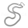 304 Stainless Steel Wheat Chain Necklaces for Women NJEW-U019-01P-4