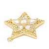 Brass Micro Pave Cubic Zirconia Charms KK-P228-44G-3