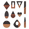 Resin & Walnut Wood Pendants RESI-TA0001-12-14
