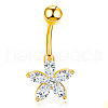 Clear Cubic Zirconia Belly Button Rings WG9960A-33-1