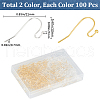 SOFPLATE 200Pcs 2 Styles 304 Stainless Steel Earring Hooks STAS-SP0001-33-2