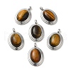 Natural Tiger Eye Pendants KK-M270-41P-01-1