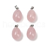 Natural Rose Quartz Pendants G-U018-01P-B-1