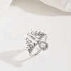 Brass Micro Pave Cubic Zirconia Finger Rings for Women LK0188-4-1