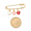 Triple Heart Enamel Charm Brooch JEWB-BR00065-01-4