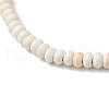 Synthetic Turquoise with Dyed Natural Freshwater Shell Rondelle Beads Stretch Bracelets for Women BJEW-JB11738-4
