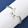 Moon 304 Stainless Steel Link Bracelets BJEW-M097-02P-3