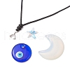 3Pcs 3 Styles Adjustable Waxed Polyester Cord Necklaces Making AJEW-JB01308-6