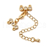 Brass Micro Pave Clear Cubic Zirconia Chain Extender KK-A214-35G-1