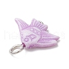 Craft Style Acrylic Fish Shape Pendants PALLOY-JF03923-01-5