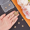 Beebeecraft 8Pcs Brass Micro Pave Clear Cubic Zirconia Pendants KK-BBC0015-56-3