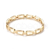 Rack Plating Brass Micro Pave Cubic Zirconia Link Bangles for Women BJEW-E071-32G-2