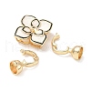 Brass Enamel Fold Over Clasps KK-U059-45G-2