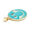 Brass Enamel Pendants KK-M220-02G-4