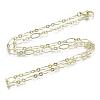 Brass Cable Chains Necklace Making MAK-S072-16A-14KC-3