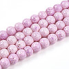 Transparent Baking Painted Glass Beads Strands DGLA-N009-10mm-02-1