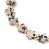 Natural Dalmatian Jasper Beads Stretch Bracelets for Women BJEW-JB11768-05-3