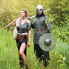 PU Leather Belt Sword Holder for Medieval Renaissance Cosplay Props AJEW-WH0248-586-6