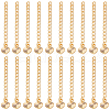 Beebeecraft 20Pcs Brass Chain Extender KK-BBC0016-37-1