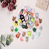 12Pcs 4 Colors Cartoon Fox Silicone Focal Beads JX704A-7