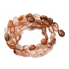 Natural Red Rabbit Fur Rutilated Quartz Beads Strands G-K395-A03-02-3