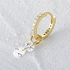 Elegant Vintage S925 Sterling Silver Teardrop Hoop Earrings YO6576-1-2