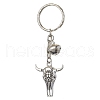 Tibetan Style Alloy Bull Head Kcychain KEYC-JKC00562-01-1