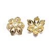 Real 18K Gold Plated 6-Petal 925 Sterling Silver Bead Caps STER-M100-26-1
