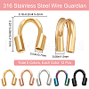 Beebeecraft 60Pcs 5 Color 316 Surgical Stainless Steel Wire Guardian and Protectors STAS-BBC0004-40-2