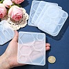 DIY Hexagon & Rhombus & Triangle & Oval Pendant Silicone Molds for DIY Earring Making DIY-YW0009-86-4
