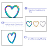 Unicraftale 18Pcs 3 Colors 304 Stainless Steel Linking Ring STAS-UN0045-75-5