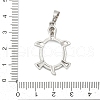 Brass Pendant Cabochon Settings KK-S521-10P-3