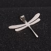 Tarnish Resistant Boy Jewelry Original Color 201 Stainless Steel Dragonfly Pendants STAS-I032-210-1