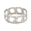 304 Stainless Steel Pave Crystal Rhinestone Hollow Out Hinged Bangles for Women BJEW-D044-09P-2