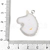 Transparent Resin Pendants RESI-R467-01P-04-3