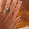Alloy Multi-Moonstone Finger Rings for Women FS-WG1D73B-03-2