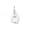 925 Sterling Silver Letter Charms STER-C012-01S-Q-1