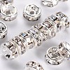Brass Rhinestone Spacer Beads RB-A014-Z4mm-01S-NF-1