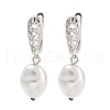 Rack Plating Teardrop Brass Hoop Earrings EJEW-C102-28A-P-1