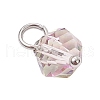 304 Stainless Steel Open Jump Rings ande Glass Beads Pendants PALLOY-JF03599-02-4