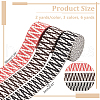 WADORN 3Pcs 3 Colors Polycotton Ribbons OCOR-WR0001-24-2