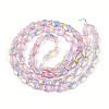 Transparency Electroplate Glass Beads Strands GLAA-T023-40A-05-2