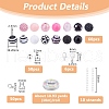 DICOSMETIC DIY Acrylic Round Beaded Stretch Bracelets Making Kits DIY-DC0003-09-2