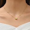 Stylish Stainless Steel Heart Pendant Necklaces for Girls KE1353-2