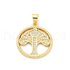 Brass Micro Pave Cubic Zirconia Pendants KK-D325-52G-1