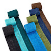 Beadthoven 6 Rolls 6 Colors Burlap & Linen Ribbon OCOR-BT0001-03-2
