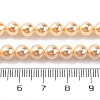 UV Plating Pearlized Glass Pearl Beads Strands GLAA-F128-01A-T6-2